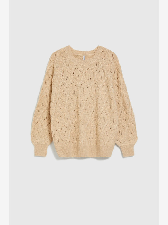 Moodo Бежов дамски пуловер Moodo