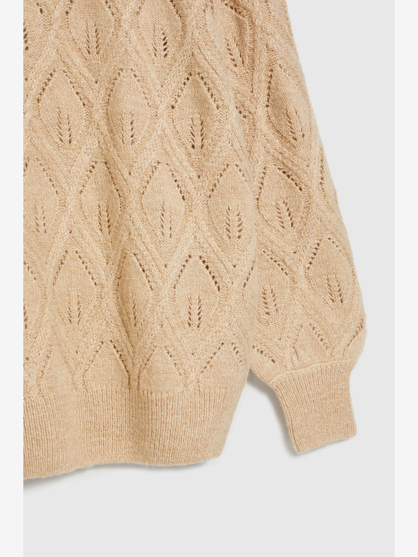 Moodo Бежов дамски пуловер Moodo