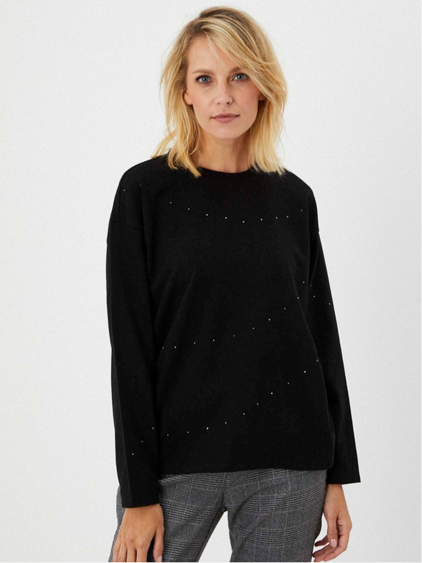 Moodo Черен дамски пуловер Moodo