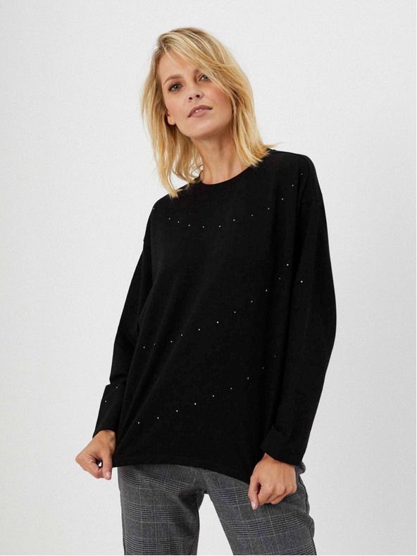Moodo Черен дамски пуловер Moodo