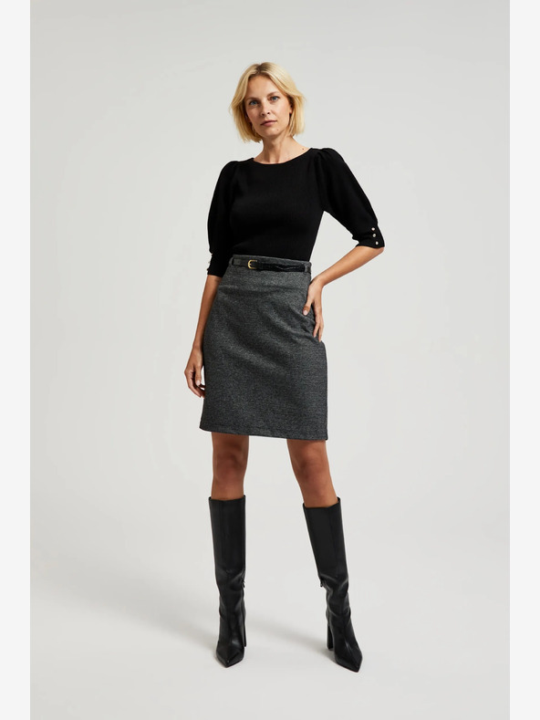 Moodo Черен дамски пуловер Moodo