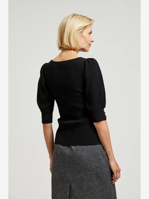 Moodo Черен дамски пуловер Moodo