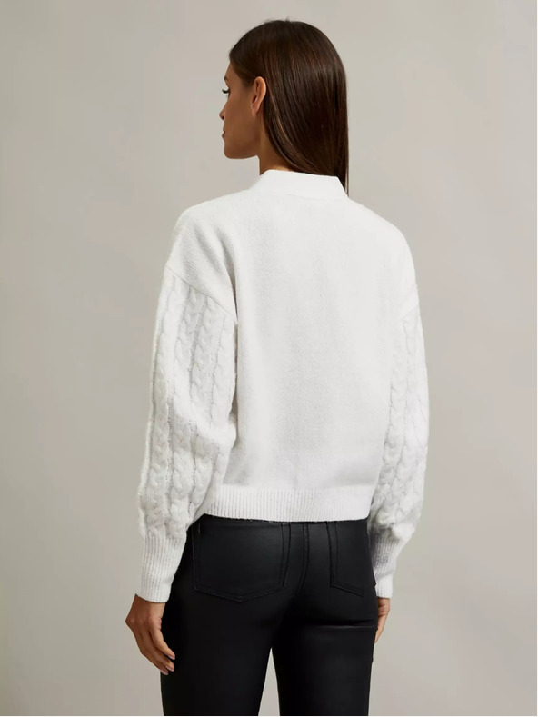 Moodo Бяла къса жилетка с копчета Moodo