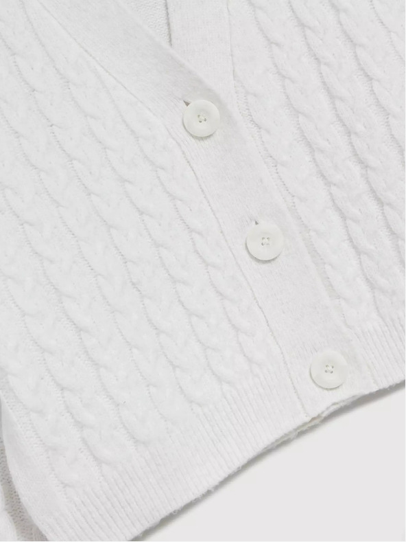 Moodo Бяла къса жилетка с копчета Moodo