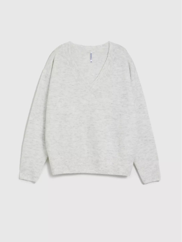 Moodo Дамски пуловер с V-образно деколте Moodo