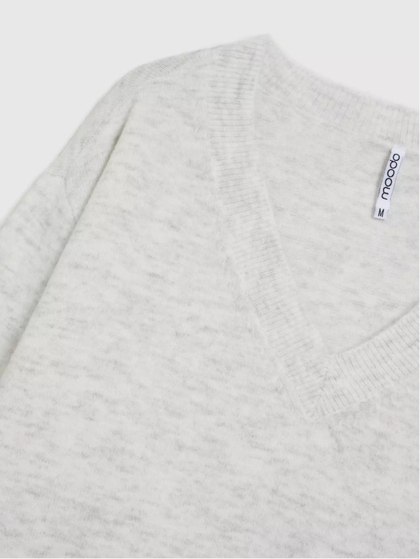 Moodo Дамски пуловер с V-образно деколте Moodo