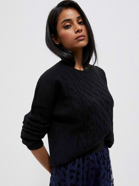 Moodo Черен дамски пуловер Moodo