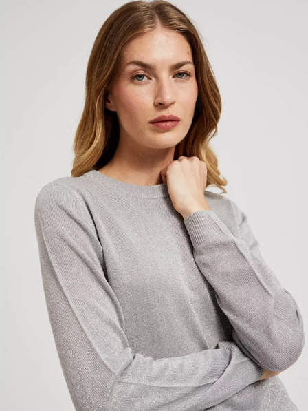 Moodo Дамски пуловер с V-образно деколте Moodo