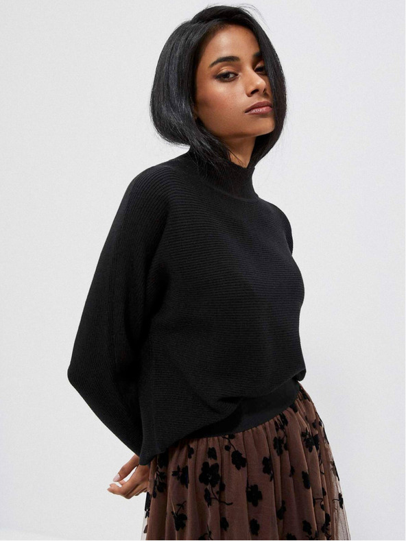 Moodo Черен дамски пуловер Moodo