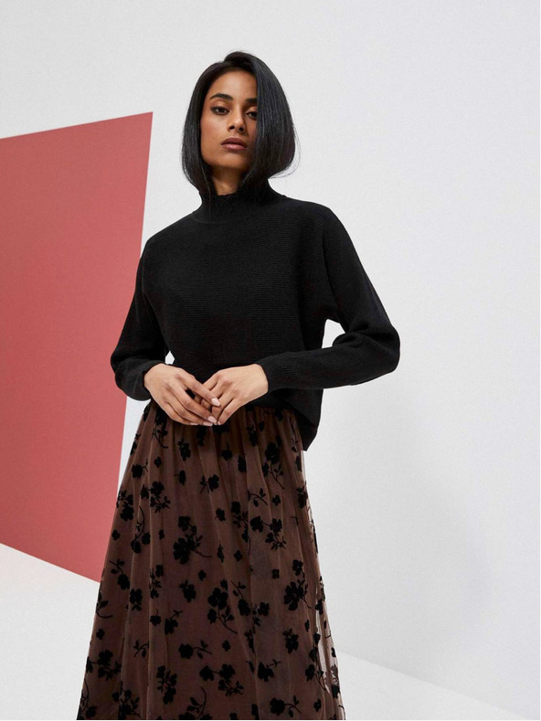 Moodo Черен дамски пуловер Moodo