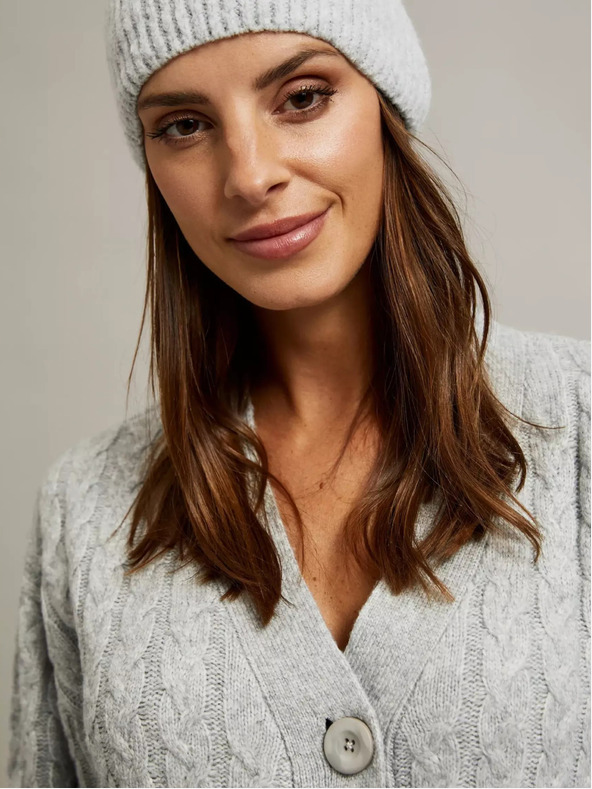 Moodo Сива къса жилетка с копчета Moodo