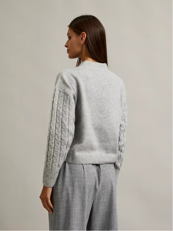 Moodo Сива къса жилетка с копчета Moodo