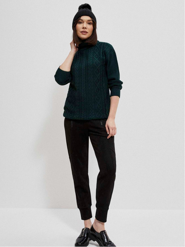 Moodo Тъмнозелен дамски пуловер Moodo