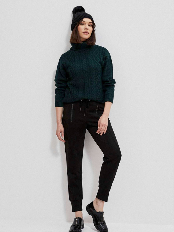 Moodo Тъмнозелен дамски пуловер Moodo