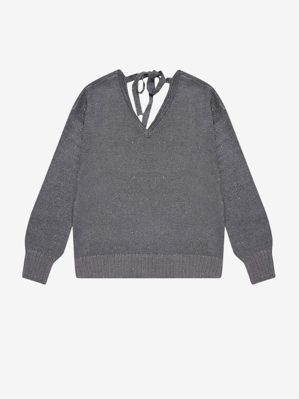 Moodo Сив дамски лъскав пуловер Moodo