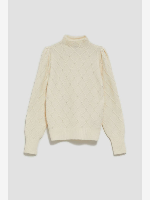 Moodo Кремав дамски пуловер Moodo