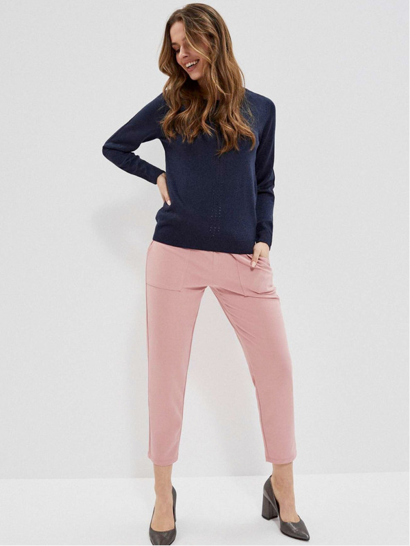 Moodo Тъмносин дамски пуловер Moodo