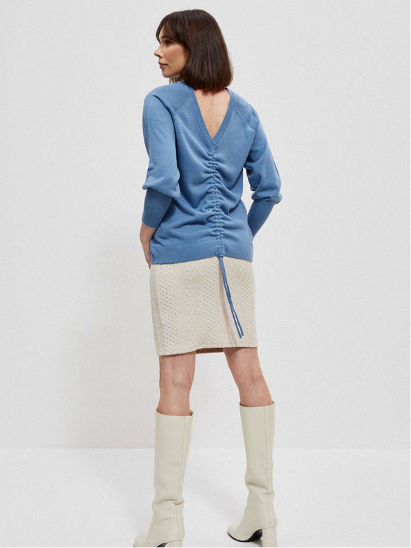 Moodo Син дамски пуловер Moodo