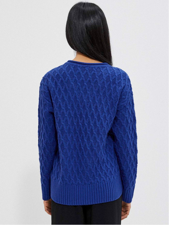 Moodo Син дамски пуловер Moodo