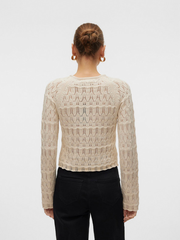 Vero Moda Бежов дамски пуловер Vero Moda