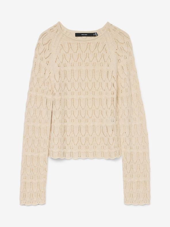 Vero Moda Бежов дамски пуловер Vero Moda