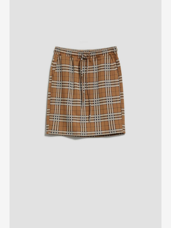 Moodo Кафява дамска карирана пола Moodo