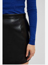 Moodo Черна дамска пола от изкуствена кожа Moodo