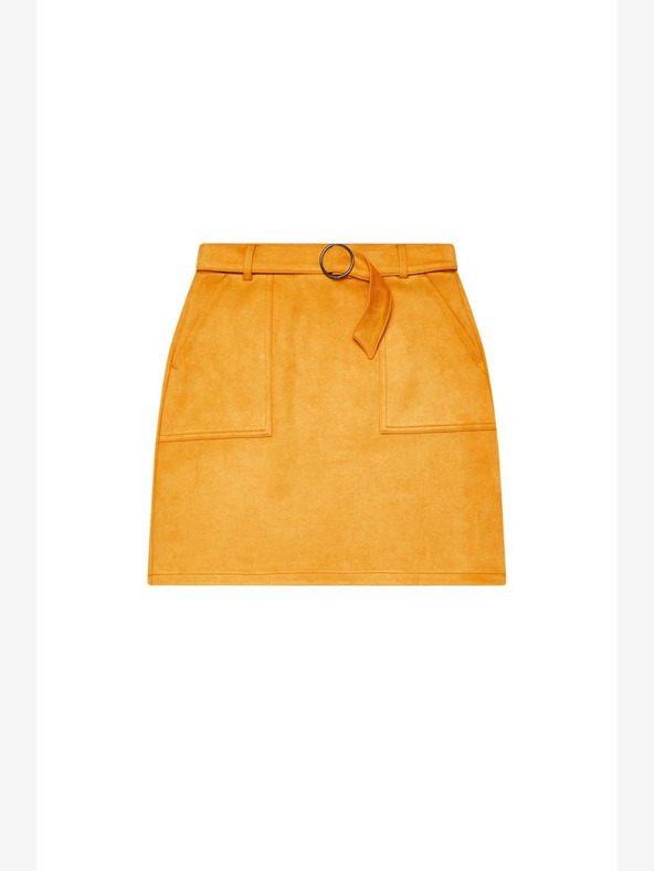 Moodo Оранжева дамска пола от велур Moodo