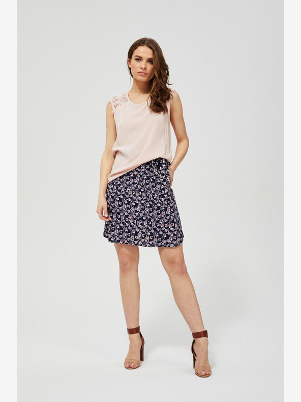 Moodo Тъмносиня дамска пола на цветя Moodo