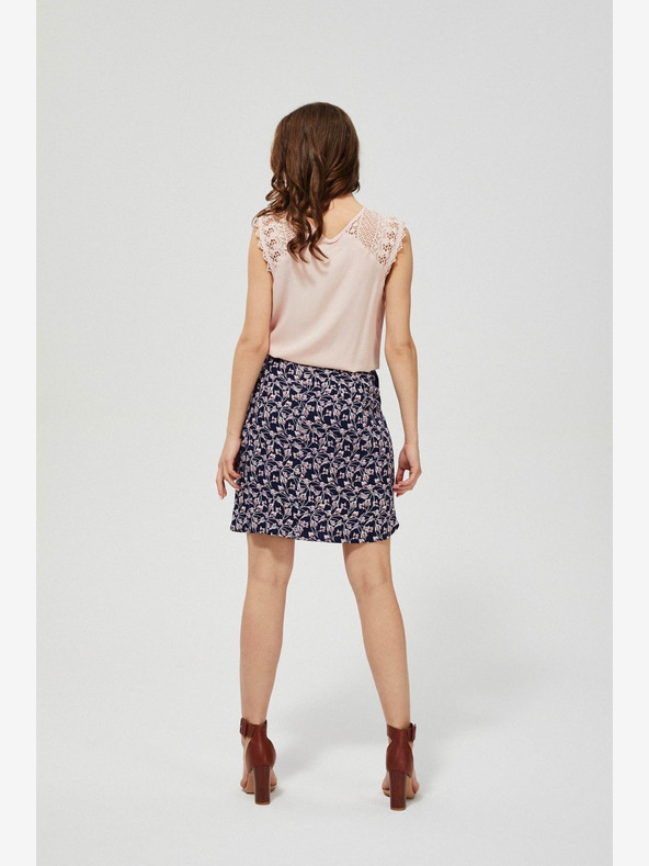 Moodo Тъмносиня дамска пола на цветя Moodo