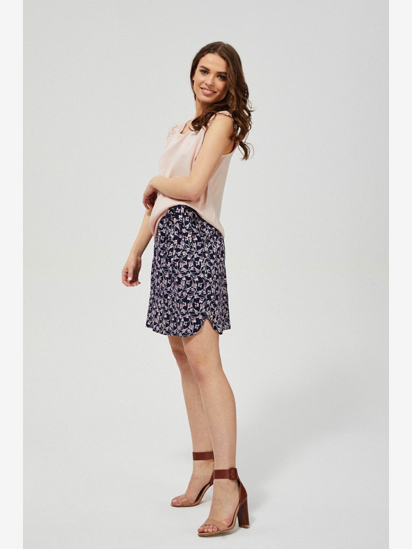 Moodo Тъмносиня дамска пола на цветя Moodo