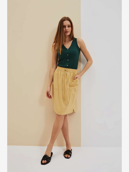 Moodo Жълта пола с джобове Moodo
