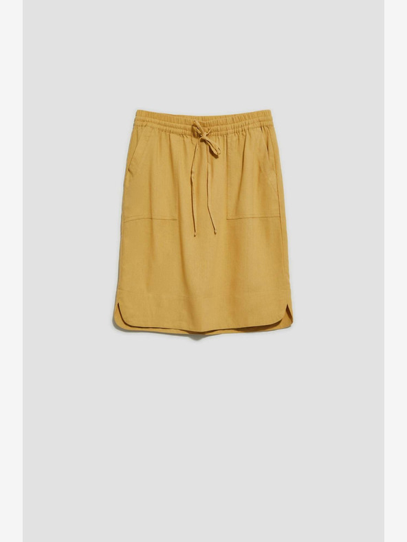 Moodo Жълта пола с джобове Moodo