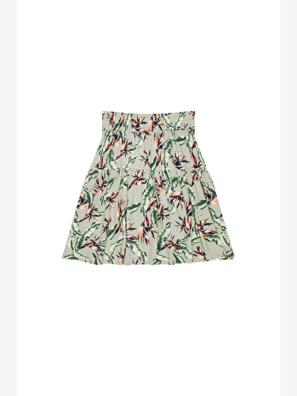 Moodo Светлозелена дамска пола на цветя Moodo