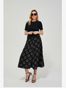 Moodo Черна дамска пола с шарки Moodo