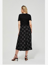 Moodo Черна дамска пола с шарки Moodo