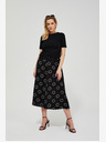 Moodo Черна дамска пола с шарки Moodo