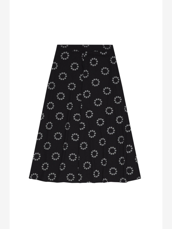 Moodo Черна дамска пола с шарки Moodo
