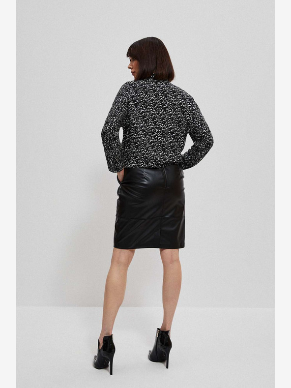 Moodo Черна дамска пола от изкуствена кожа Moodo