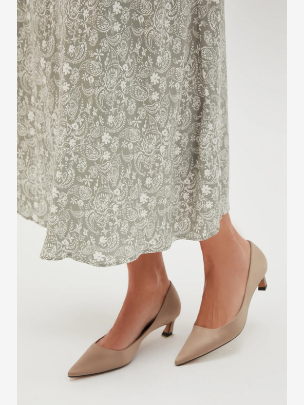 Moodo Зелена и бяла дамска пола с шарки Moodo