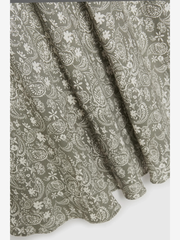 Moodo Зелена и бяла дамска пола с шарки Moodo