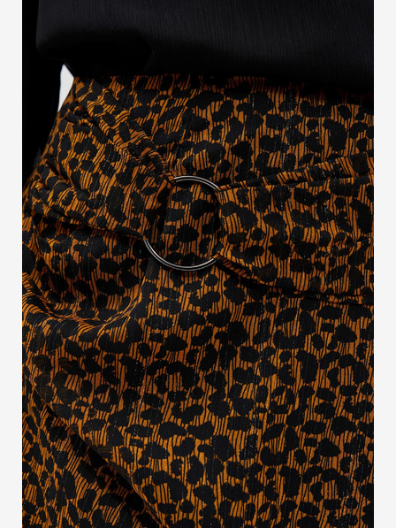 Moodo Черно-кафява дамска шарена пола Moodo