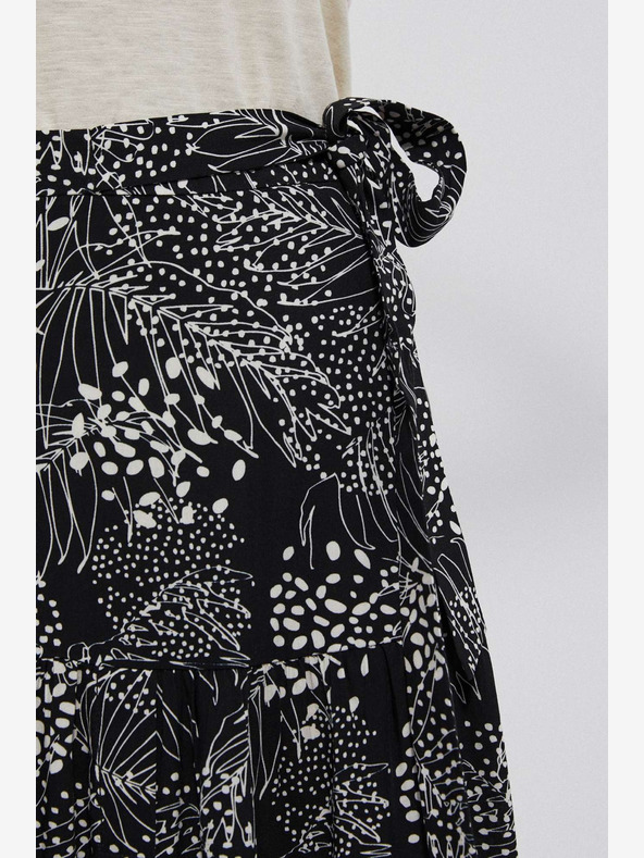 Moodo Бяло-черна дамска шарена пола Moodo