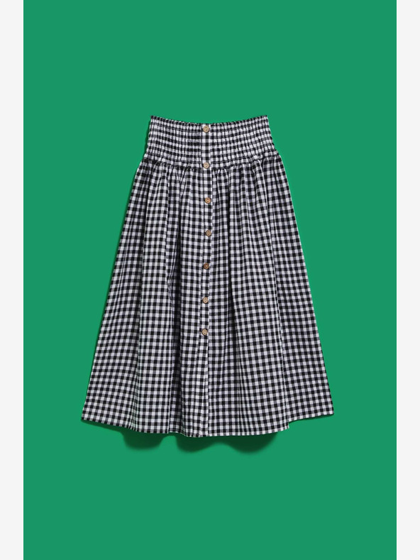 Moodo Бяло-черна карирана дамска пола Moodo