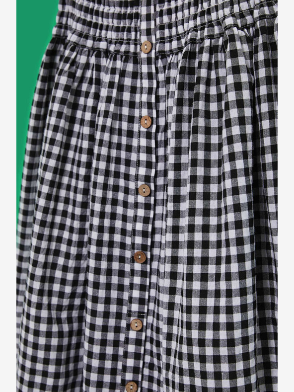 Moodo Бяло-черна карирана дамска пола Moodo