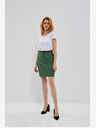 Moodo Зелена дамска пола с колан Moodo