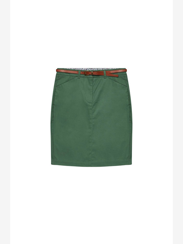 Moodo Зелена дамска пола с колан Moodo