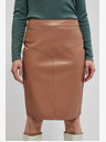 Moodo Кафяв дамски кожен панталон Moodo