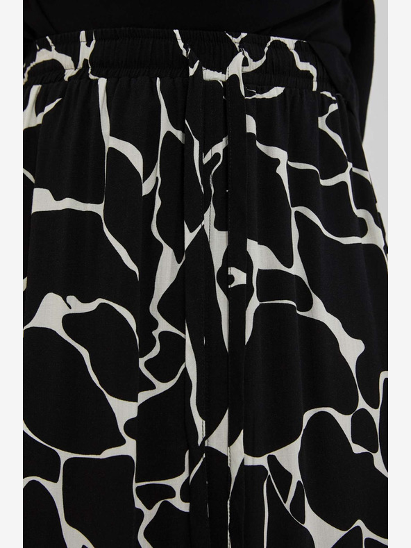 Moodo Бяло-черна дамска шарена пола Moodo