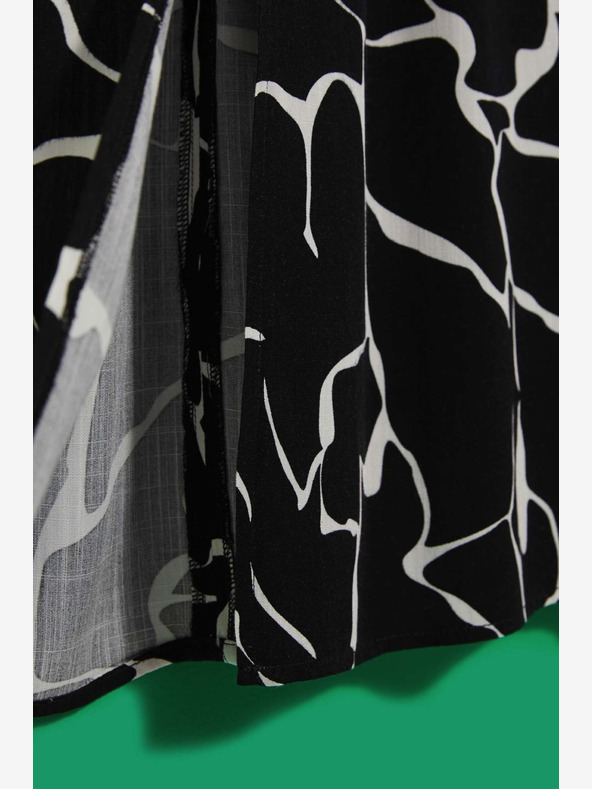 Moodo Бяло-черна дамска шарена пола Moodo